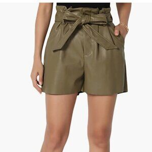 Truth by Republic Faux Leather Paperbag Shorts with Belt Size: 10 New!